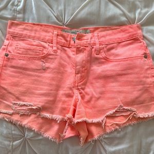 Abercrombie orange neon bright shorts SIZE 2